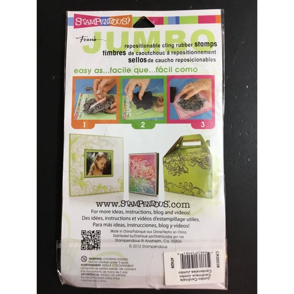 Stampendous Repositionable Cling Rubber Stamps Birds & Holly Design For Crafts - Picture 2 of 2